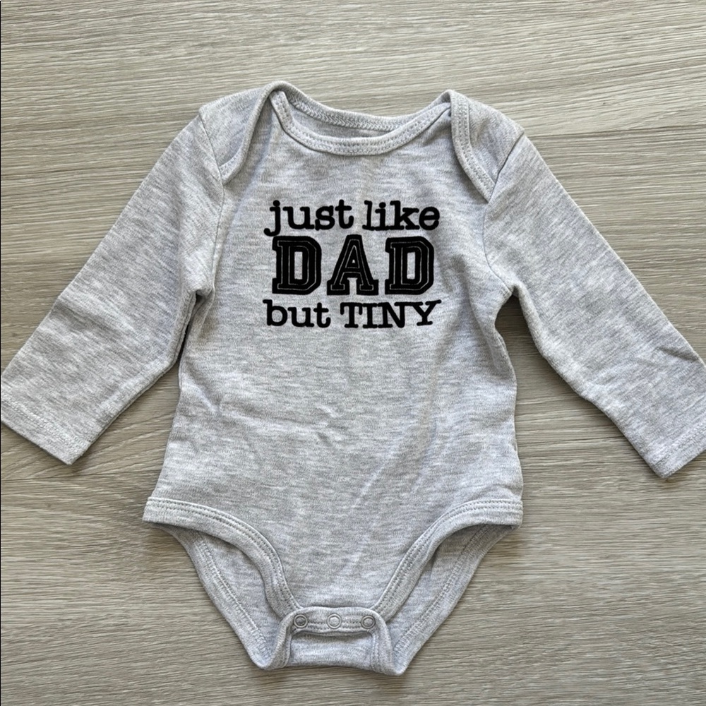 Gray Baby Onesie - Just Like Dad